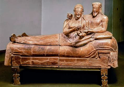 Sarcophagus of the Spouses - A Timeless Portrait of Love and Loss Encased in Roman Marble!